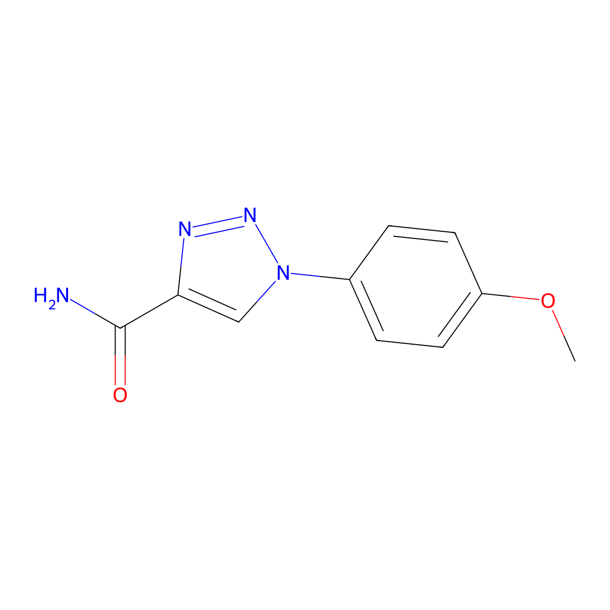 1-(4-Methoxyphenyl)-1H-1,2,3-triazole-4-carboxamide molecular structure, CAS 1848206-36-9