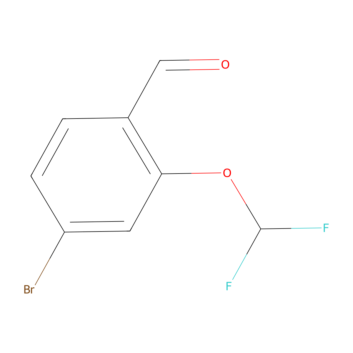 4-Bromo-2-(difluoromethoxy)benzaldehyde molecular structure, CAS 1848208-18-3