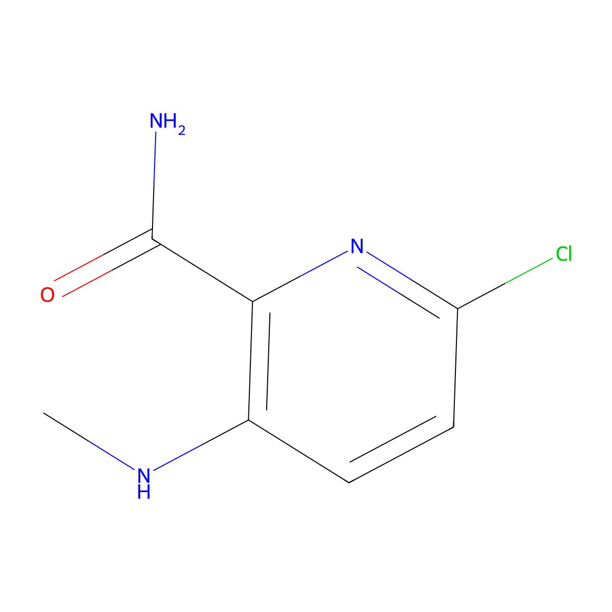 6-Chloro-3-(methylamino)picolinamide molecular structure, CAS 1848252-72-1