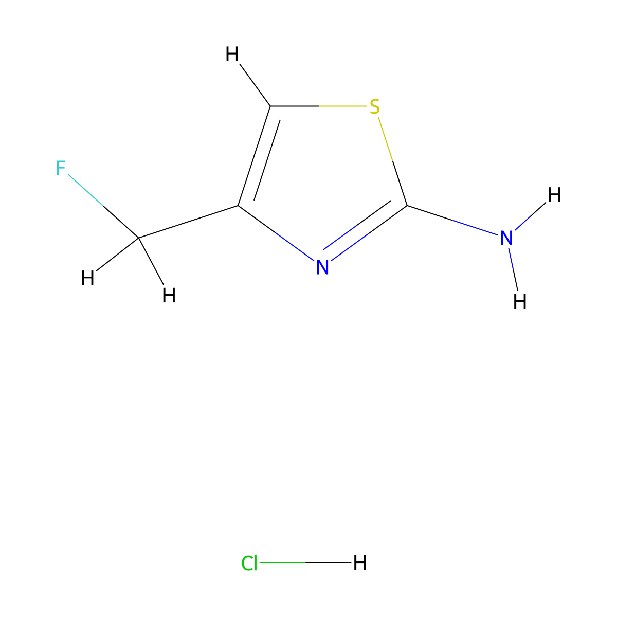 4-(Fluoromethyl)-1,3-thiazol-2-amine hydrochloride molecular structure, CAS 1848253-55-3