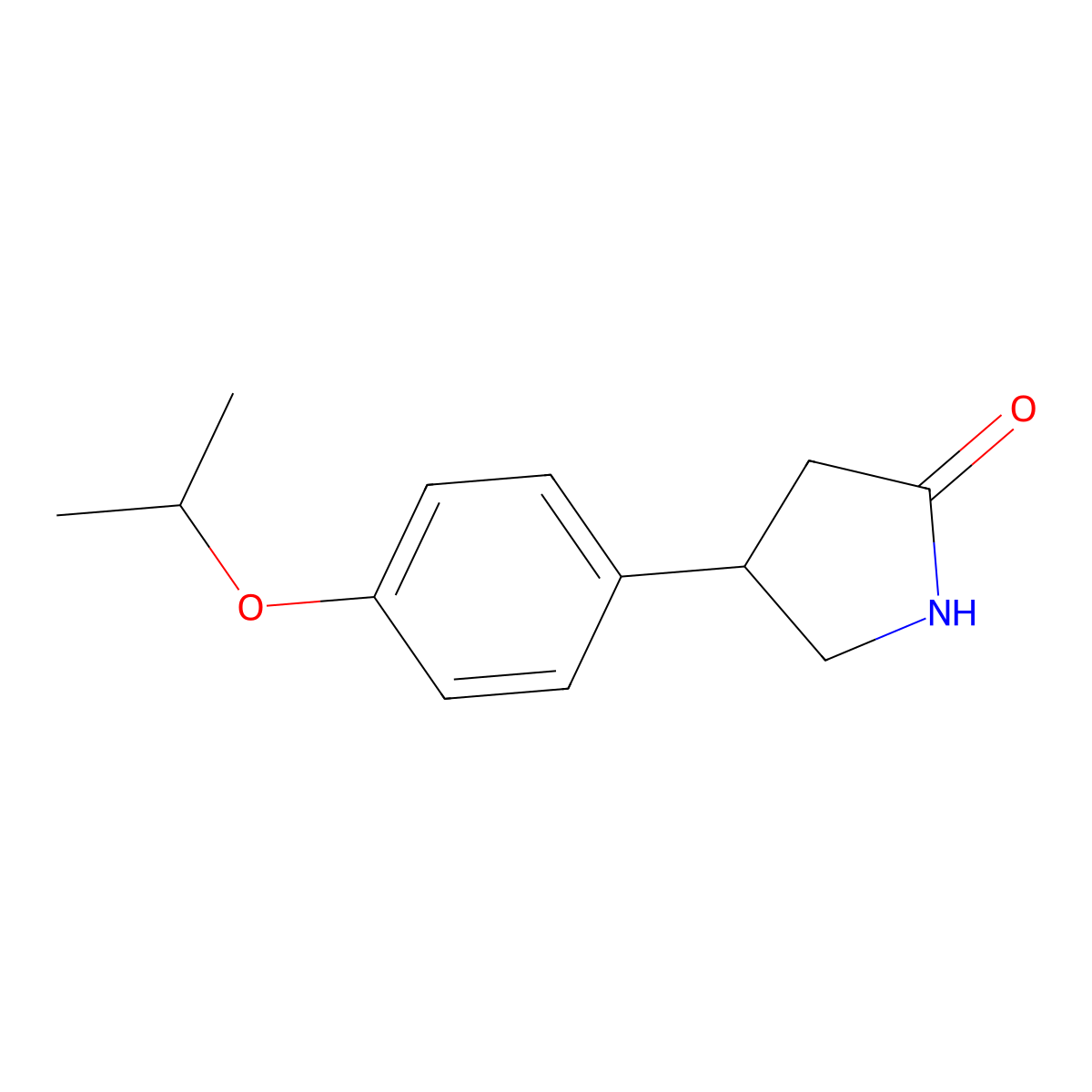 4-(4-Isopropoxyphenyl)pyrrolidin-2-one molecular structure, CAS 184828-11-3