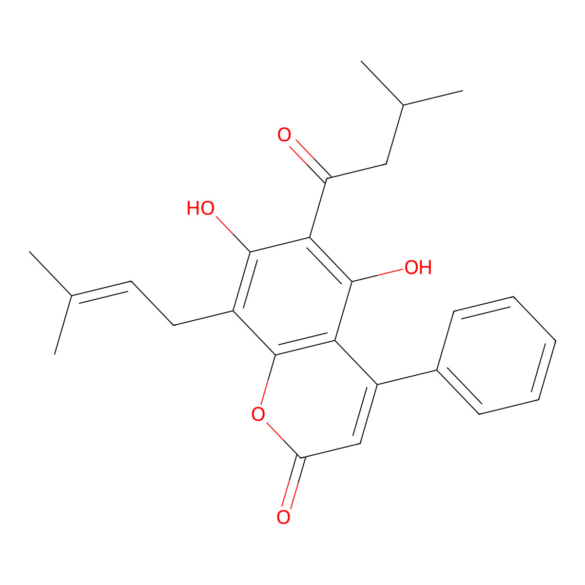 Mammea A/AA molecular structure, CAS 18483-64-2