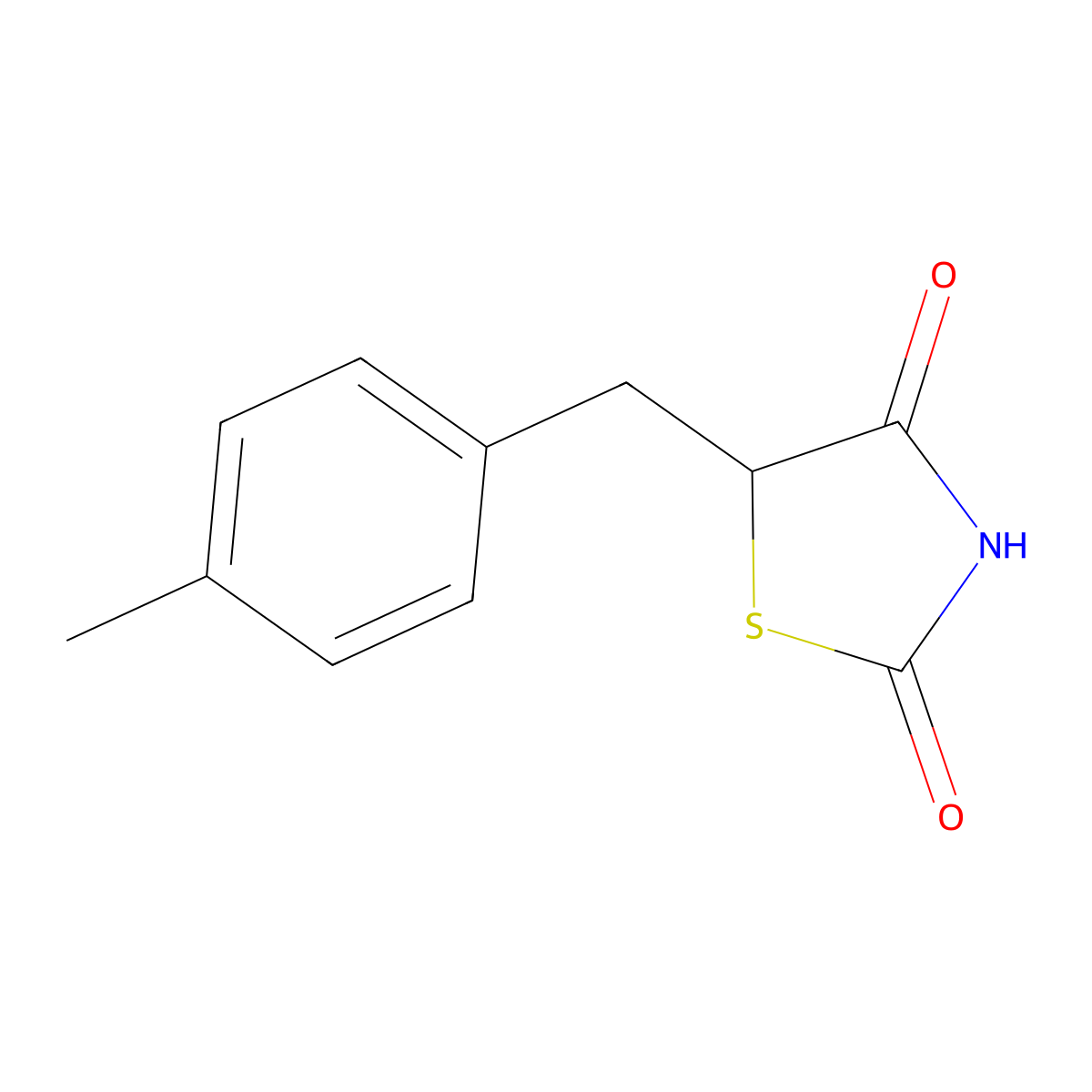 5-[(4-Methylphenyl)methyl]-1,3-thiazolidine-2,4-dione molecular structure, CAS 184840-80-0