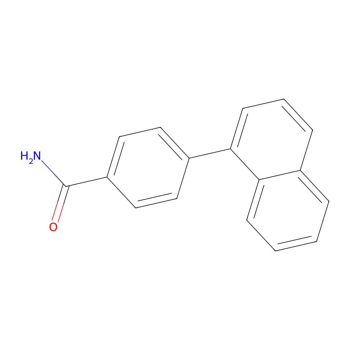 4-(1-Naphthalenyl)benzamide molecular structure, CAS 184842-67-9