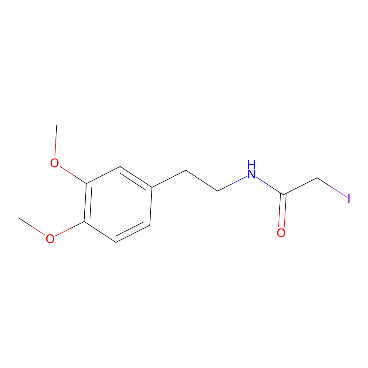 N-(3,4-dimethoxyphenethyl)-2-iodoacetamide molecular structure, CAS 184844-79-9