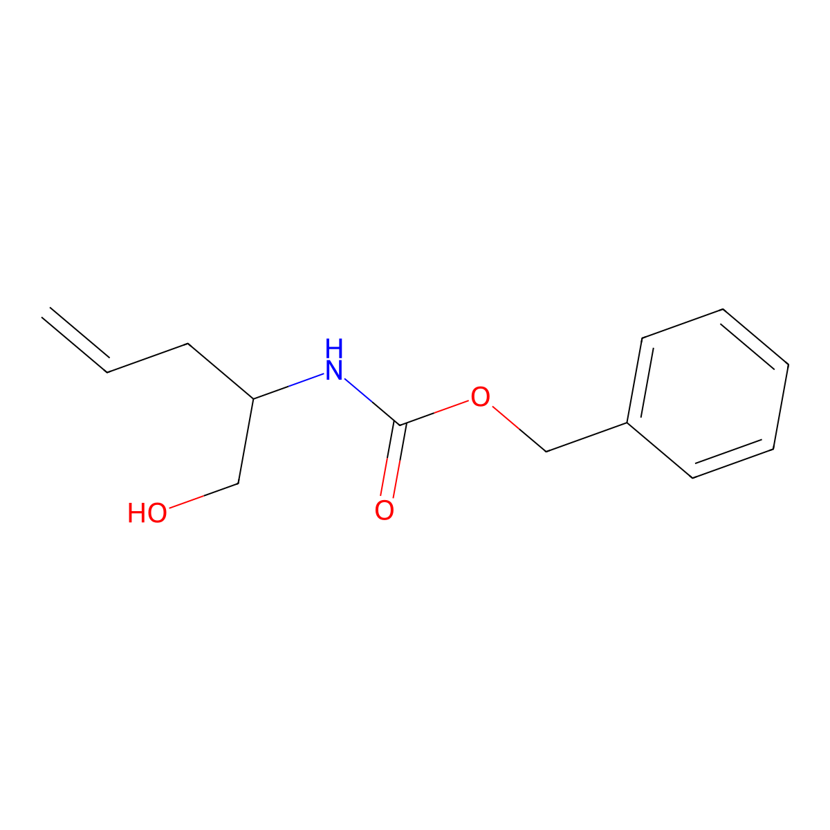 benzyl N-(1-hydroxypent-4-en-2-yl)carbamate molecular structure, CAS 184846-87-5