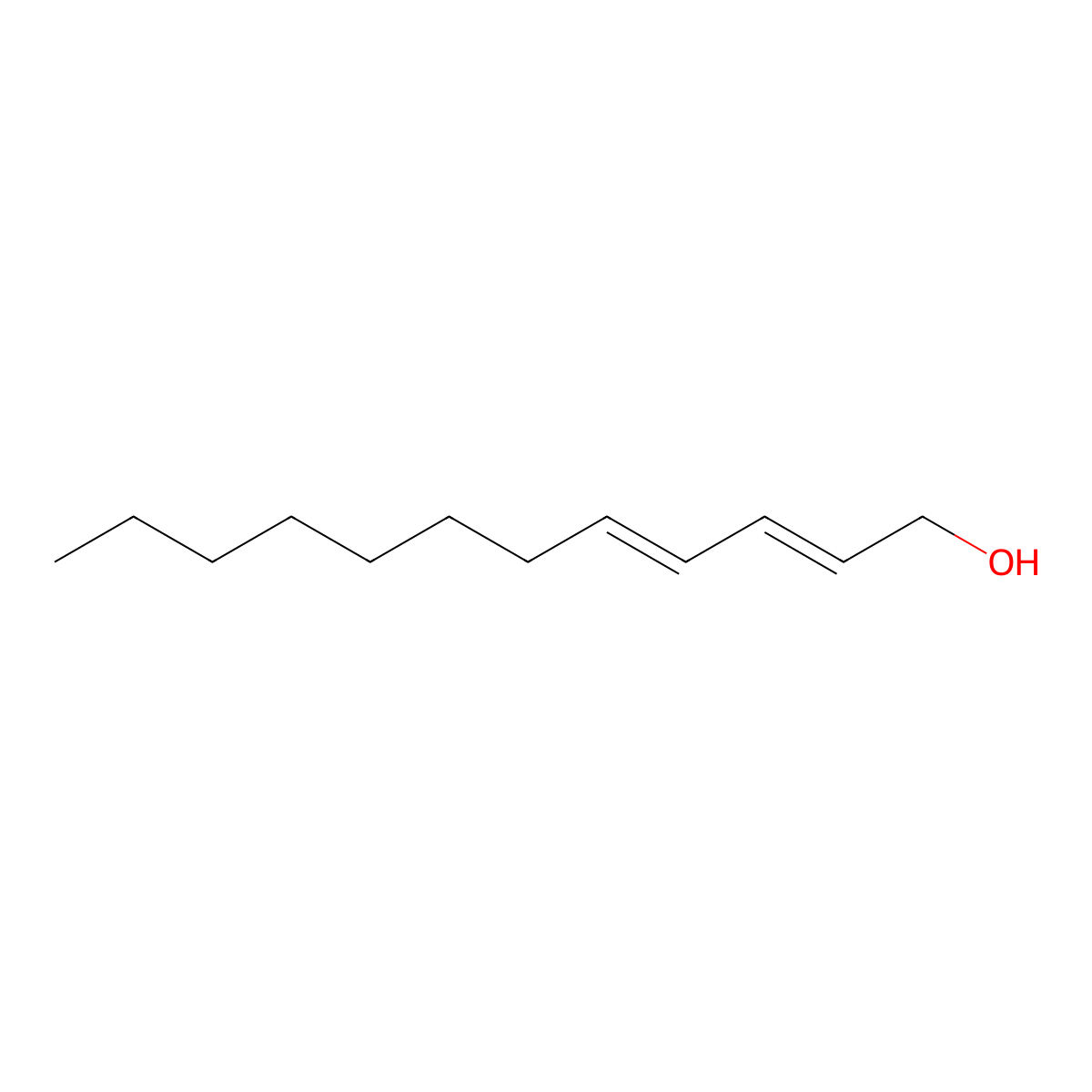 2,4-Dodecadien-1-ol, (2E,4E)- molecular structure, CAS 18485-38-6