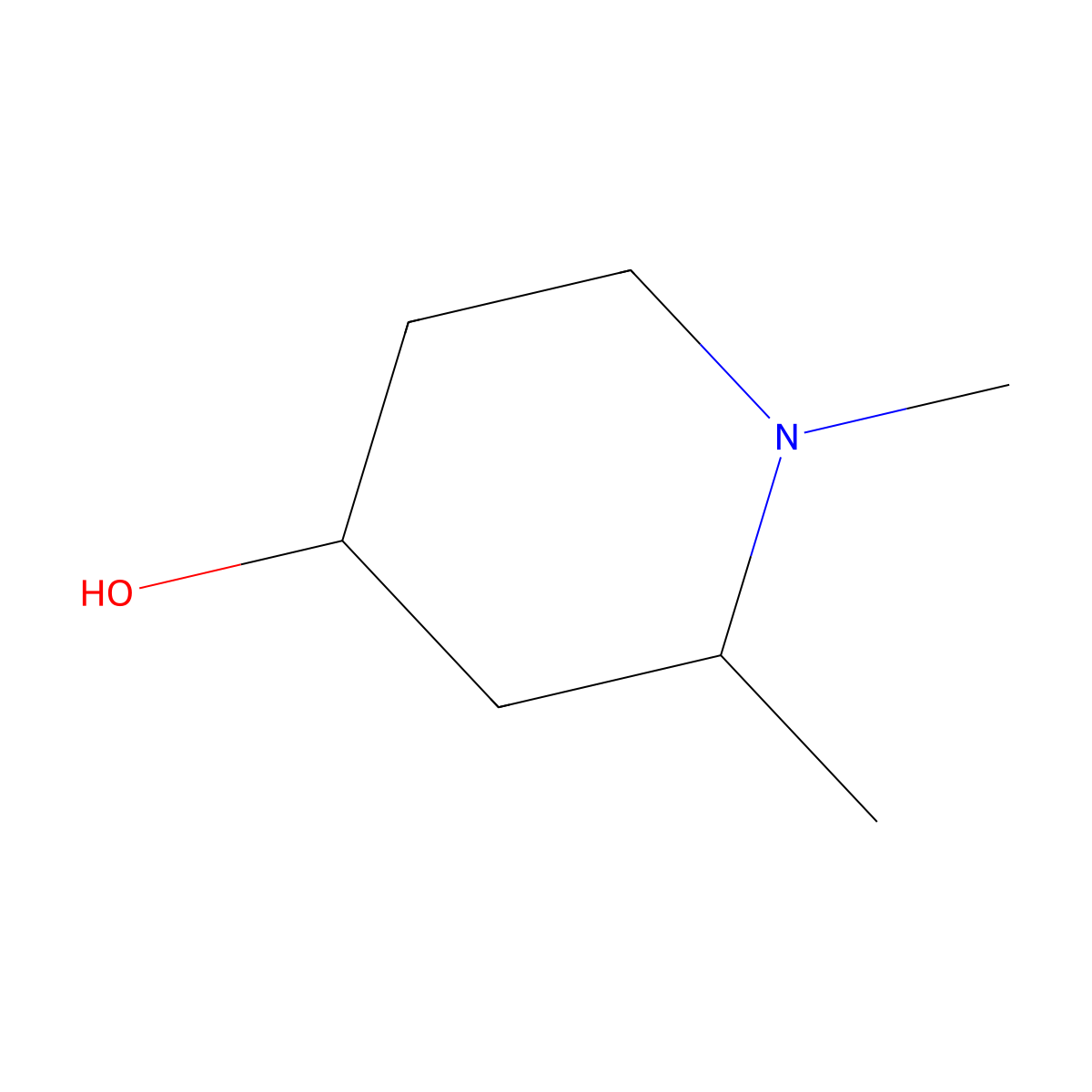 (2S,4S)-1,2-dimethylpiperidin-4-ol molecular structure, CAS 18486-04-9