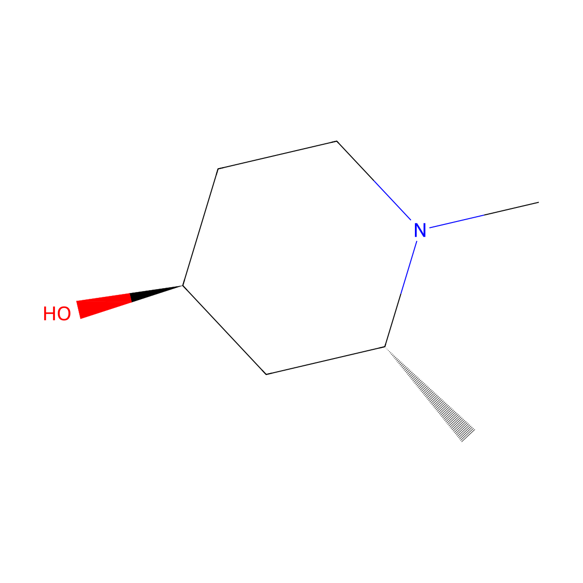 trans-1,2-Dimethyl-piperidin-4-ol molecular structure, CAS 18486-05-0