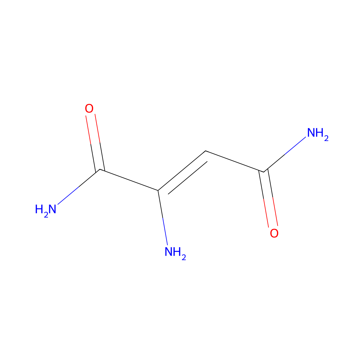 2-Aminobut-2-enediamide molecular structure, CAS 18486-76-5