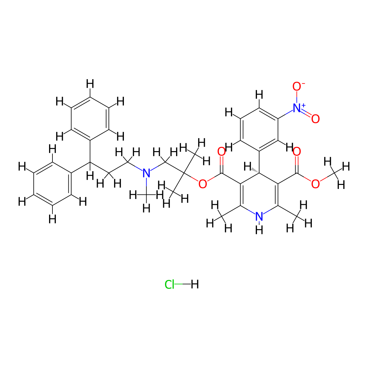 (S)-Lercanidipine Hydrochloride molecular structure, CAS 184866-29-3