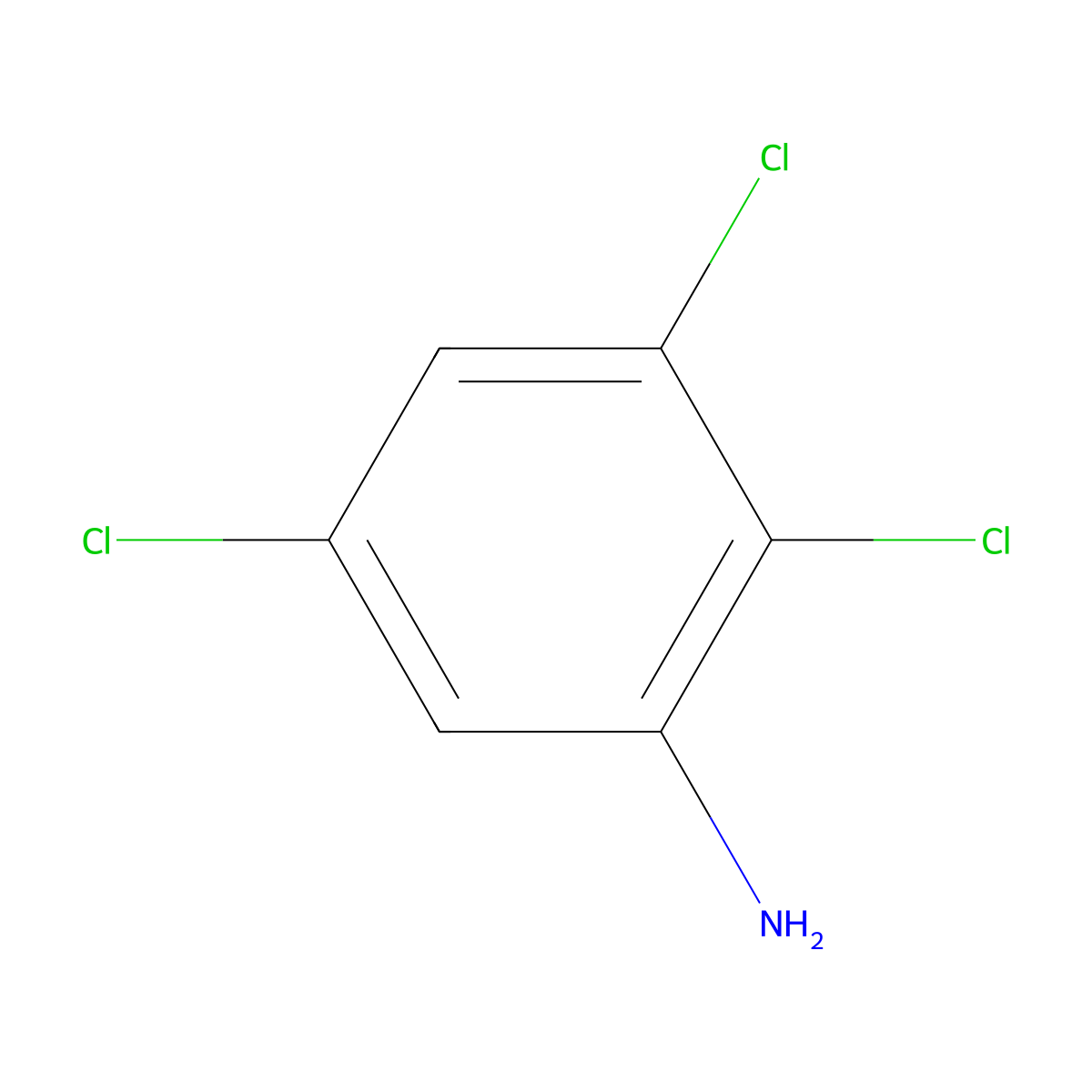 2,3,5-Trichloroaniline molecular structure, CAS 18487-39-3