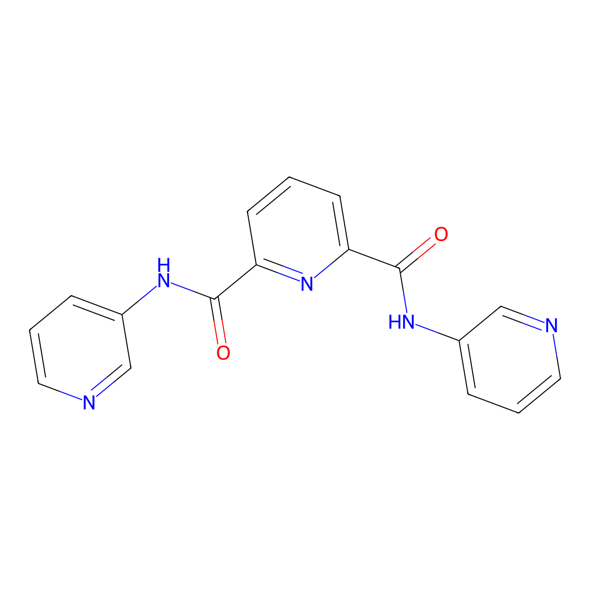 N2,N6-Di(pyridin-3-yl)pyridine-2,6-dicarboxamide molecular structure, CAS 184870-07-3