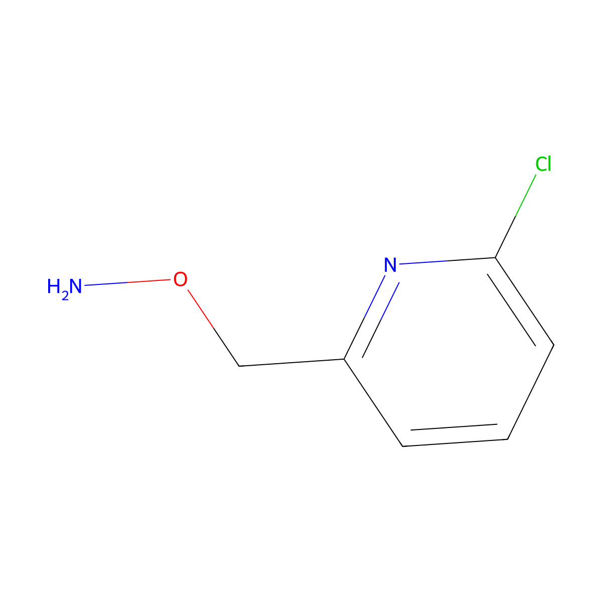 O-[(6-chloropyridin-2-yl)methyl]hydroxylamine molecular structure, CAS 184870-71-1