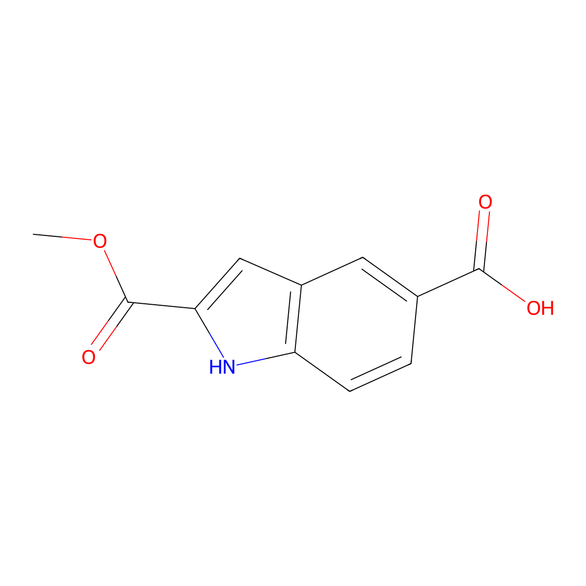 2-(Methoxycarbonyl)-1H-indole-5-carboxylic acid molecular structure, CAS 1848818-94-9