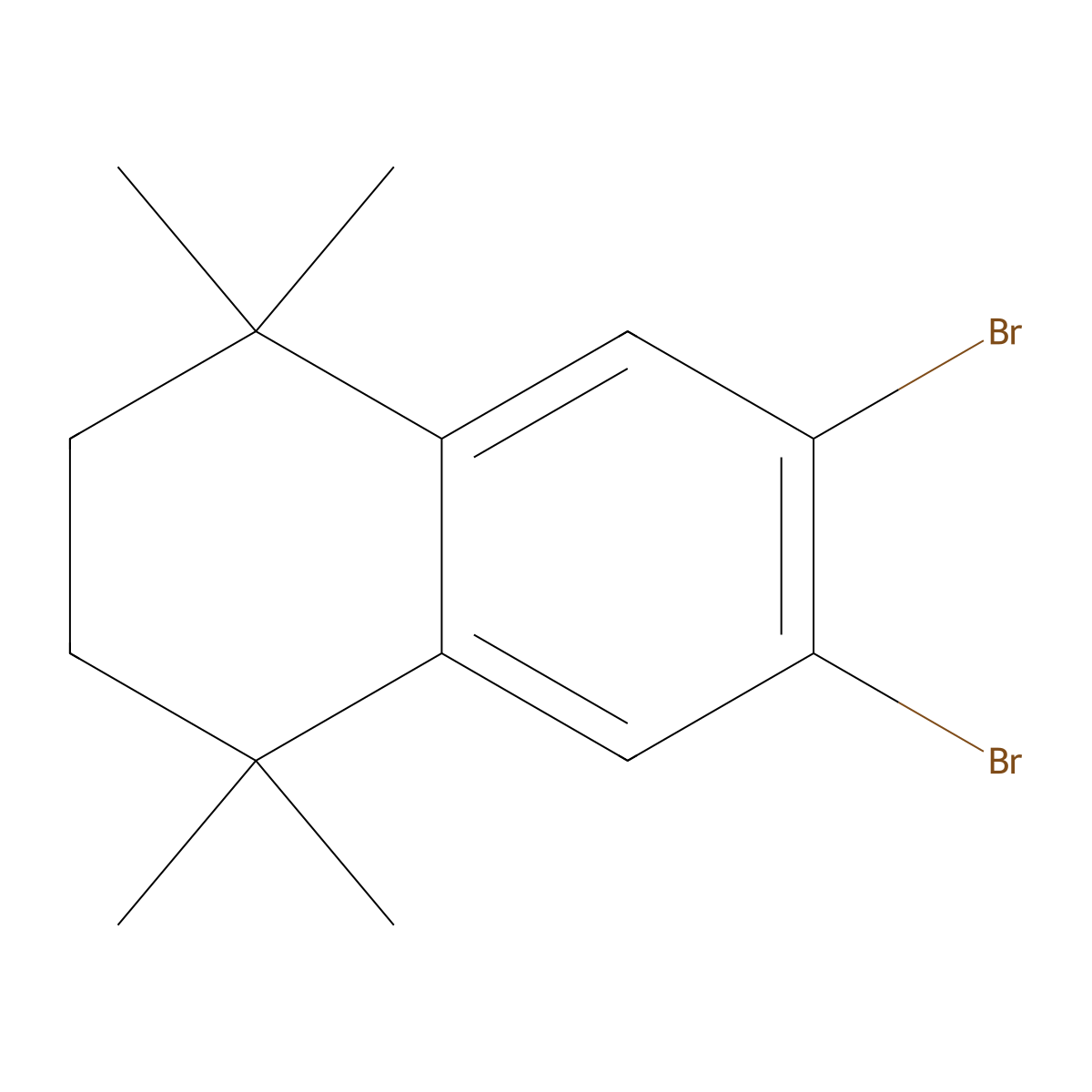 6,7-Dibromo-1,1,4,4-tetramethyl-1,2,3,4-tetrahydronaphthalene molecular structure, CAS 184885-74-3