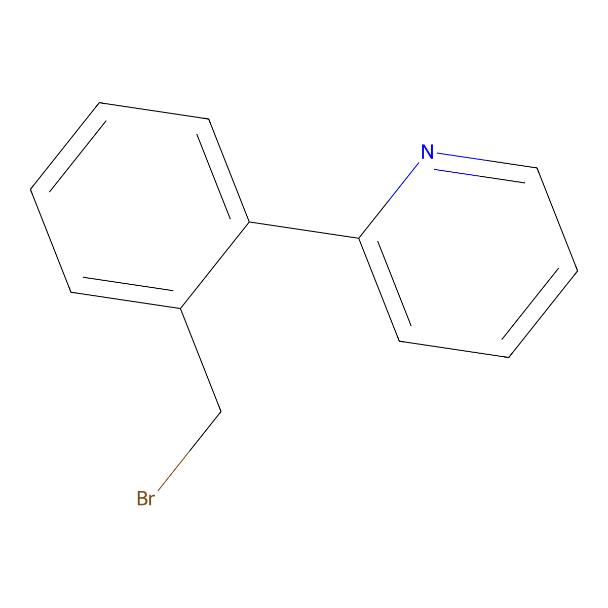 2-(2-(Bromomethyl)phenyl)pyridine molecular structure, CAS 184889-81-4