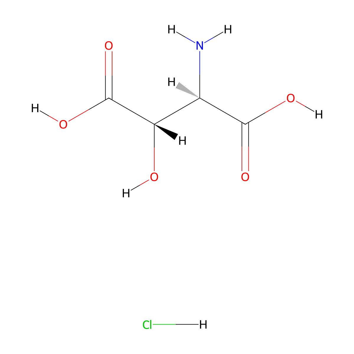 (2R,3S)-2-amino-3-hydroxybutanedioic acid hydrochloride molecular structure, CAS 1848942-28-8