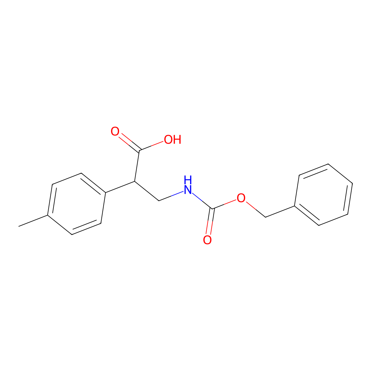 3-{[(Benzyloxy)carbonyl]amino}-2-(4-methylphenyl)propanoic acid molecular structure, CAS 1848945-30-1