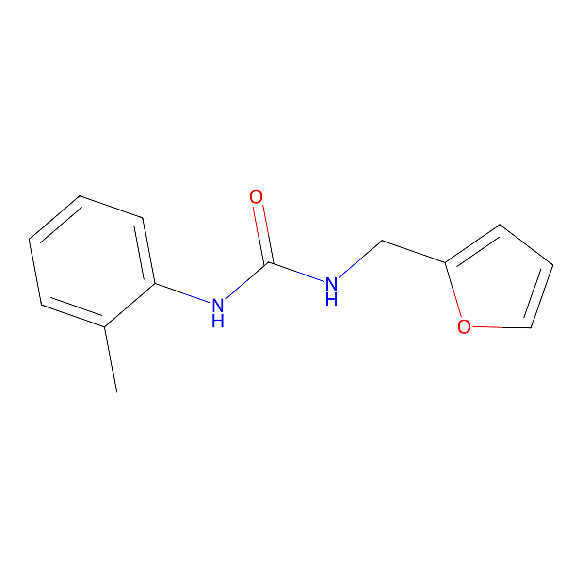 1-(Furan-2-ylmethyl)-3-(o-tolyl)urea molecular structure, CAS 184897-33-4