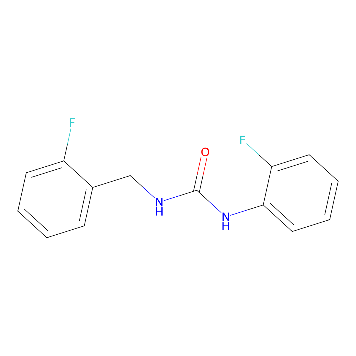 N-(2-fluorobenzyl)-N'-(2-fluorophenyl)urea molecular structure, CAS 184897-36-7