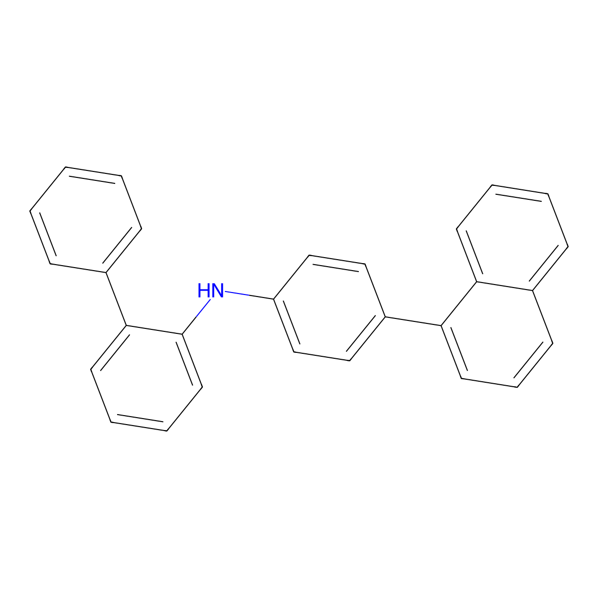 N-(4-(Naphthalen-1-yl)phenyl)-[1,1'-biphenyl]-2-amine molecular structure, CAS 1848987-46-1