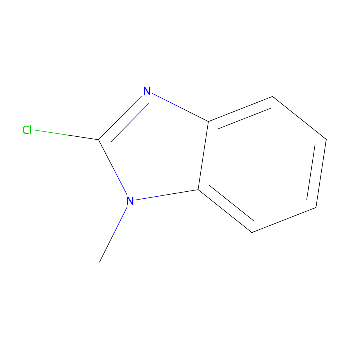 2-chloro-1-methyl-1H-1,3-benzodiazole molecular structure, CAS 1849-02-1