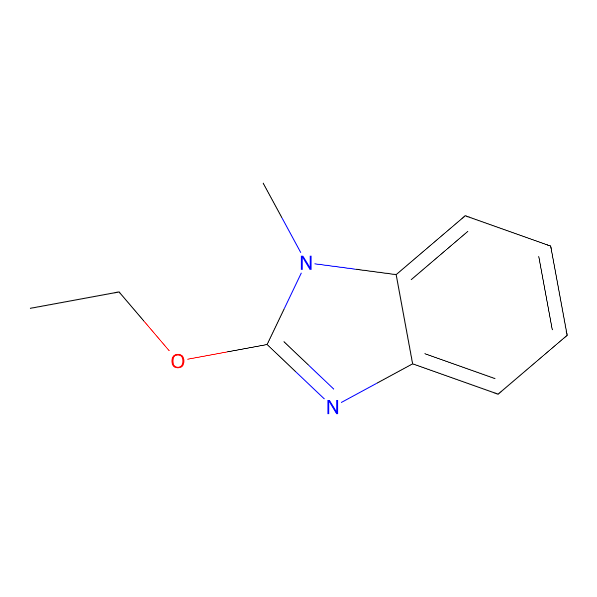 2-Ethoxy-1-methylbenzimidazole molecular structure, CAS 1849-03-2