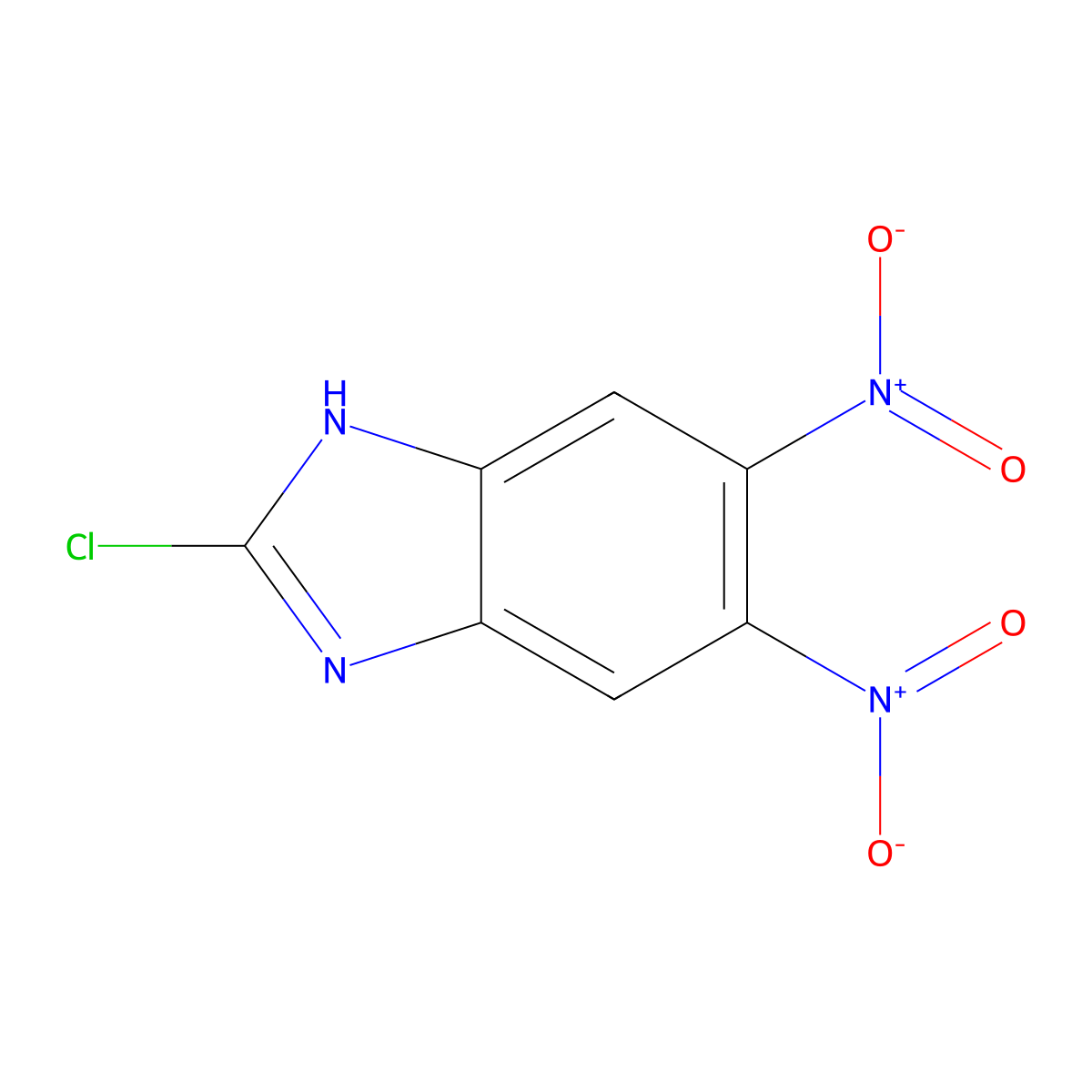 2-Chloro-5,6-dinitrobenzimidazole molecular structure, CAS 1849-05-4