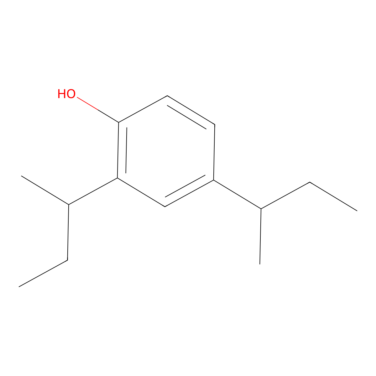2,4-Di-sec-butylphenol molecular structure, CAS 1849-18-9