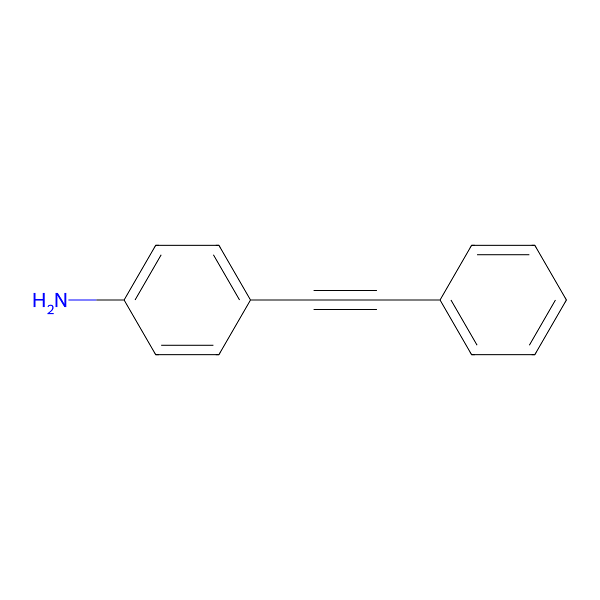 4-(2-Phenylethynyl)aniline molecular structure, CAS 1849-25-8