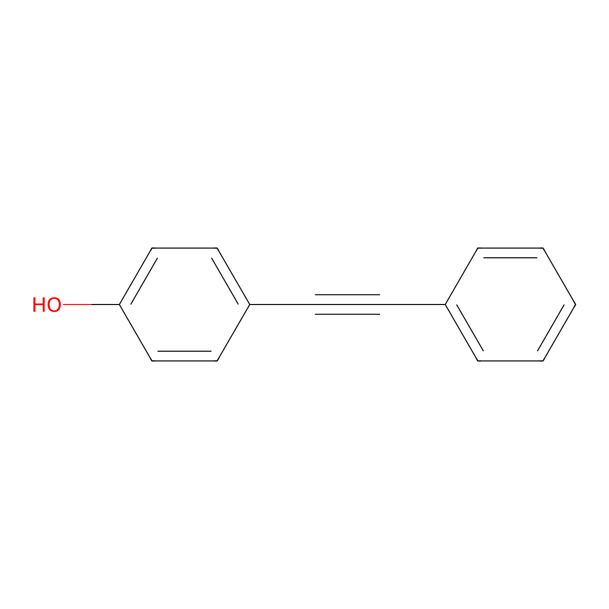 4-(2-Phenylethynyl)phenol molecular structure, CAS 1849-26-9