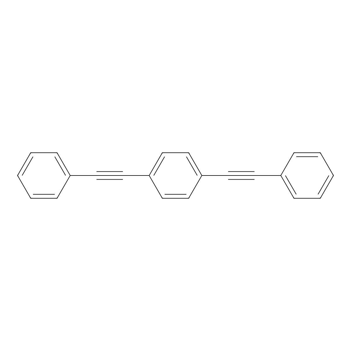 1,4-Bis(2-phenylethynyl)benzene molecular structure, CAS 1849-27-0