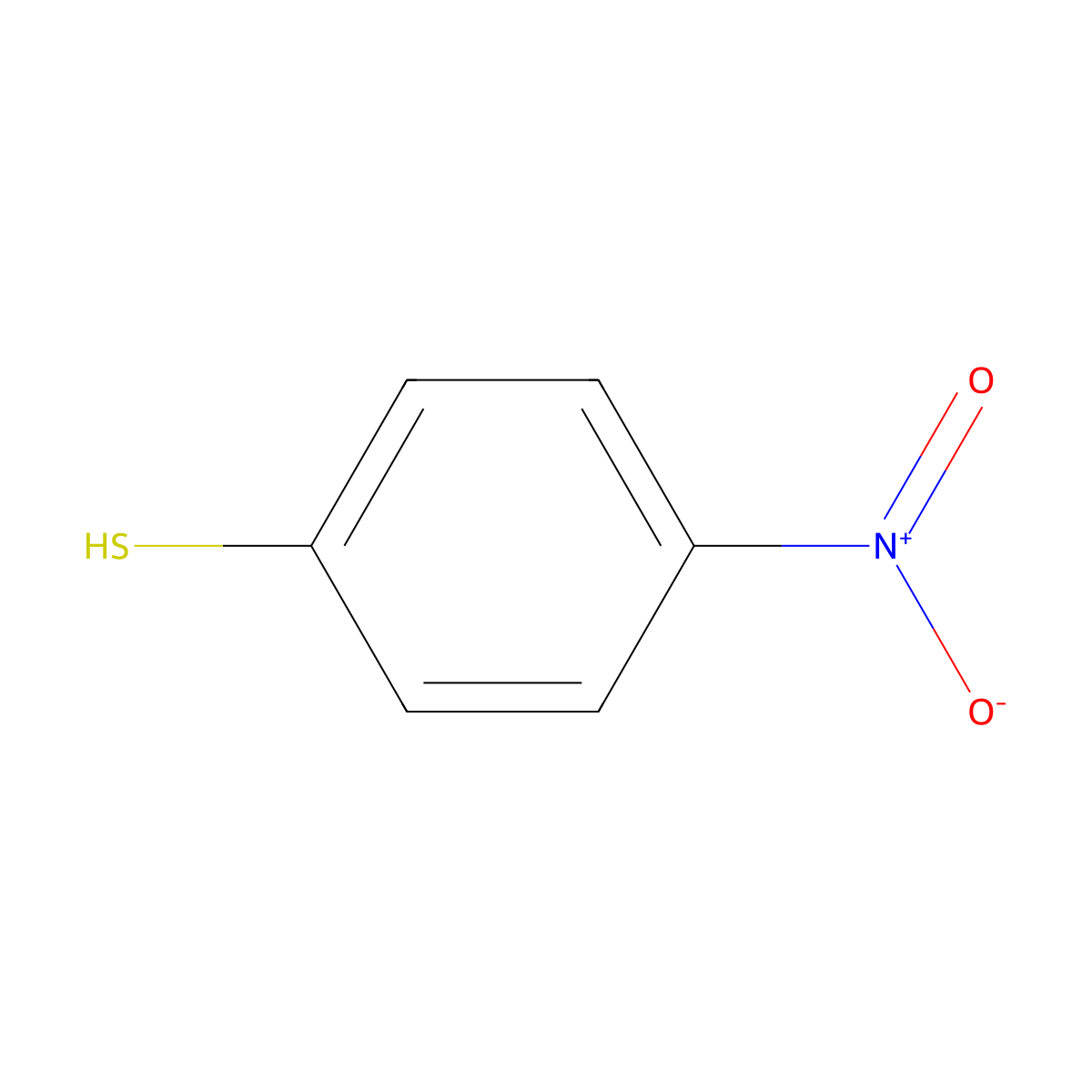 4-Nitrobenzenethiol molecular structure, CAS 1849-36-1