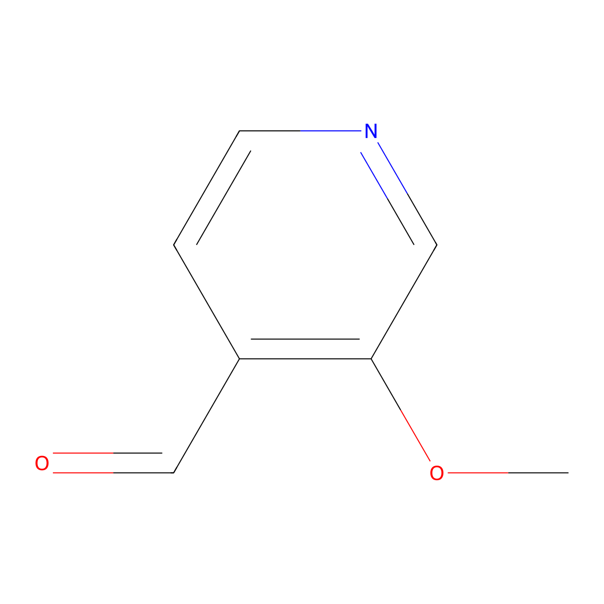 3-Methoxypyridine-4-carbaldehyde molecular structure, CAS 1849-52-1