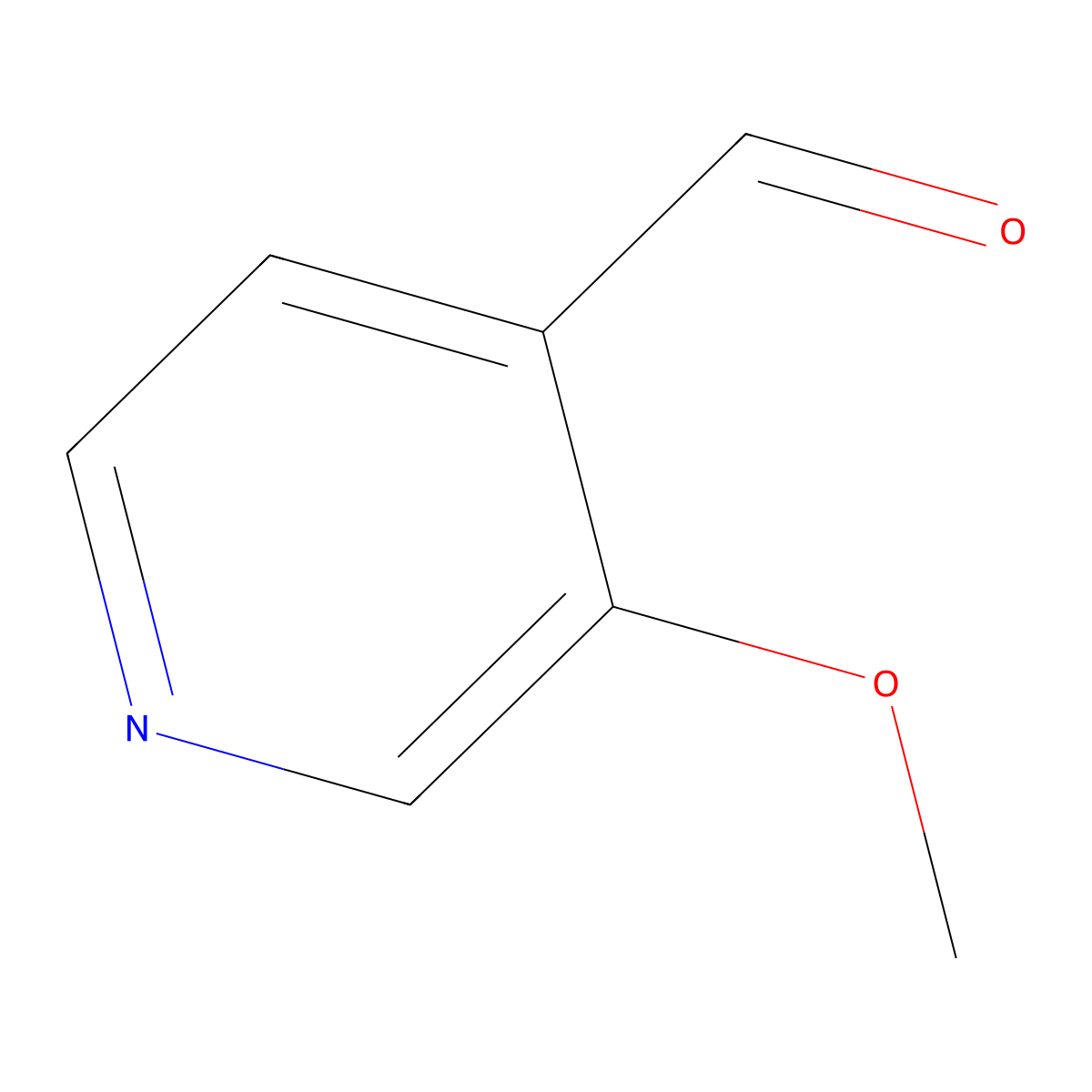3-Methoxypyridine-4-carbaldehyde molecular structure, CAS 1849-52-1