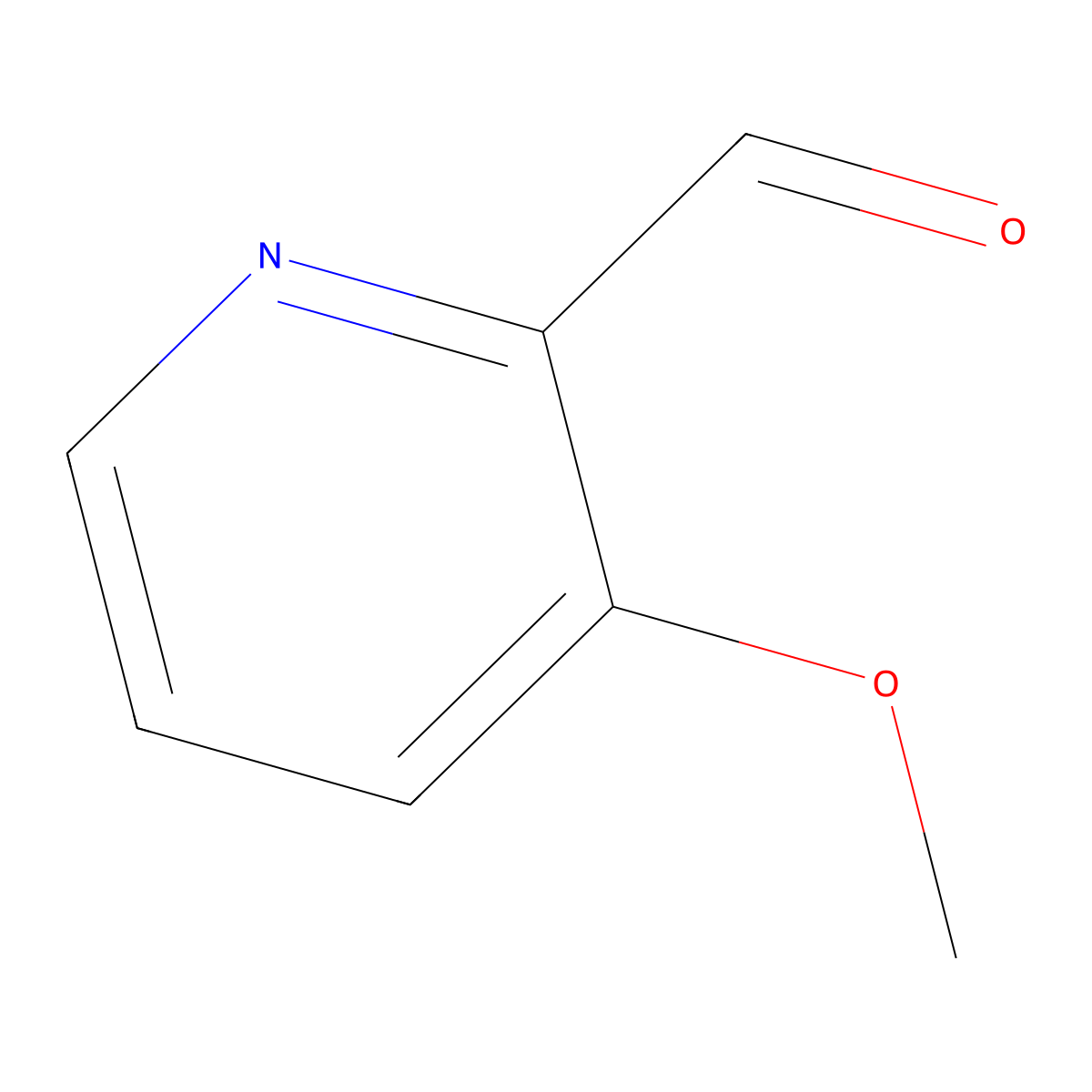 3-Methoxypyridine-2-carbaldehyde molecular structure, CAS 1849-53-2
