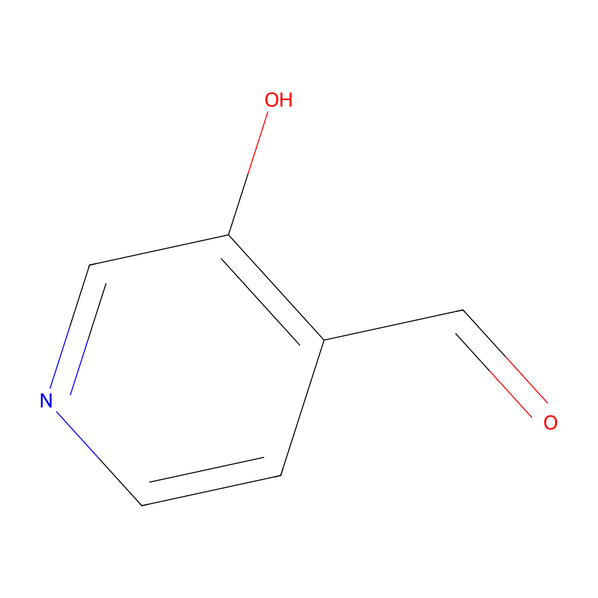 3-Hydroxy-4-pyridinecarboxaldehyde molecular structure, CAS 1849-54-3