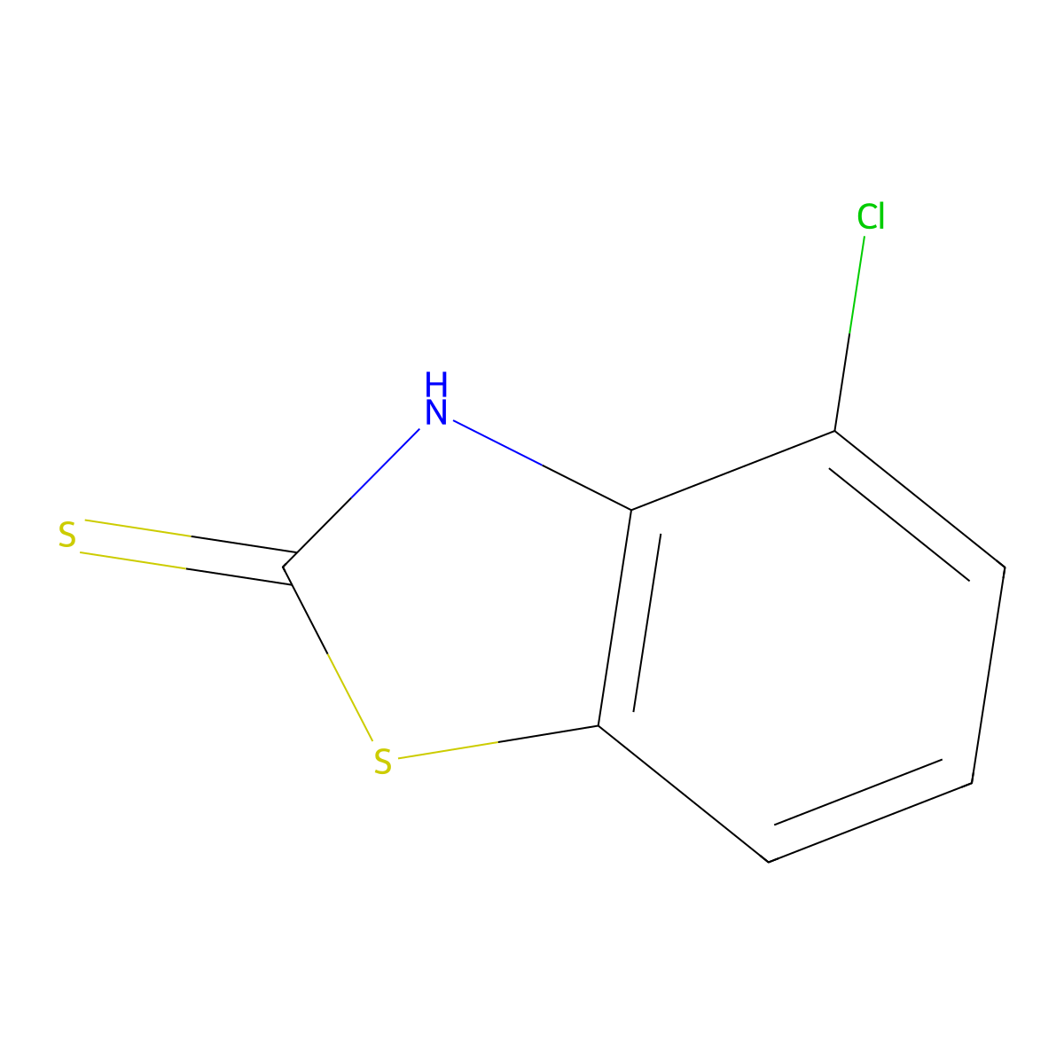 4-Chloro-1,3-benzothiazole-2(3H)-thione molecular structure, CAS 1849-65-6