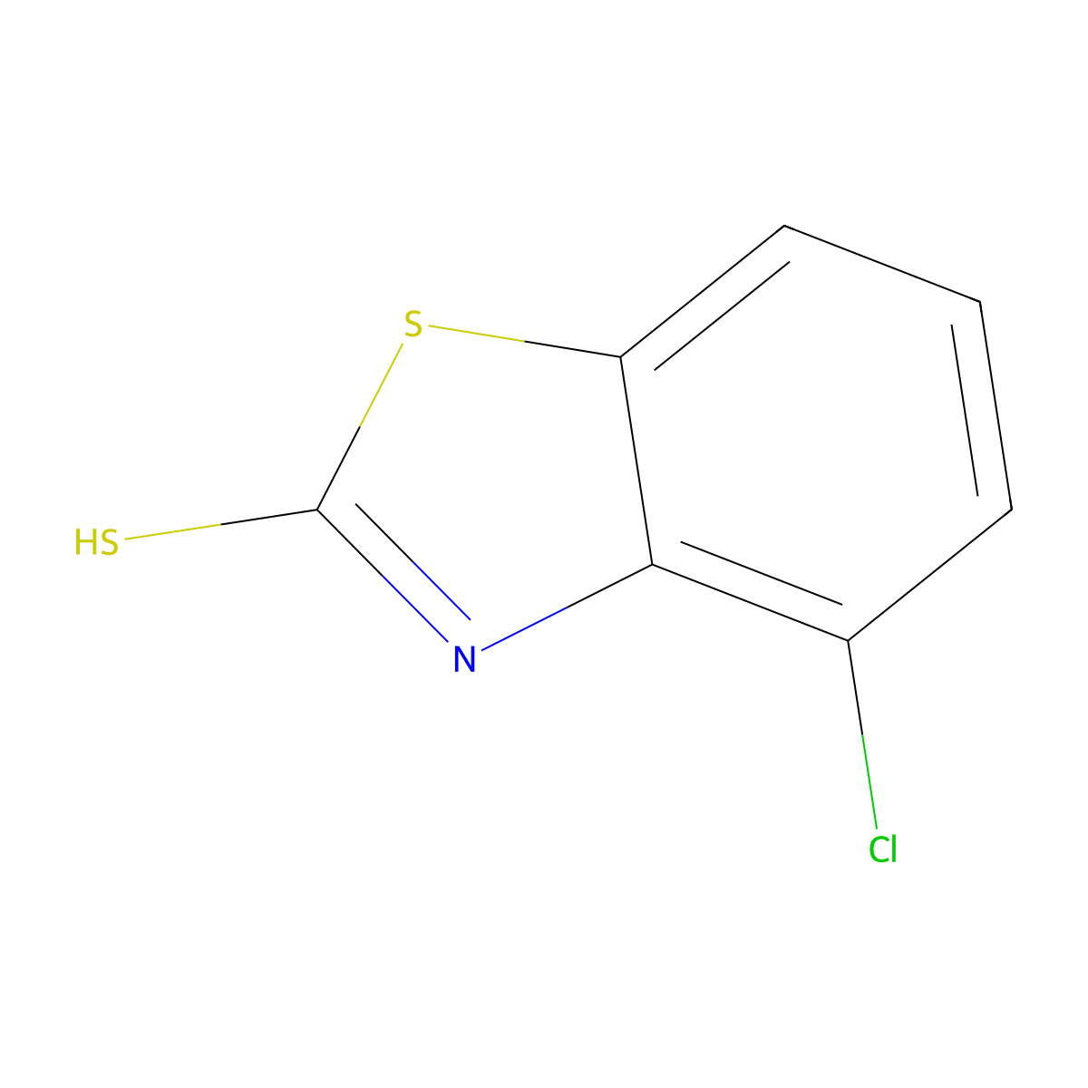 4-Chloro-1,3-benzothiazole-2(3H)-thione molecular structure, CAS 1849-65-6