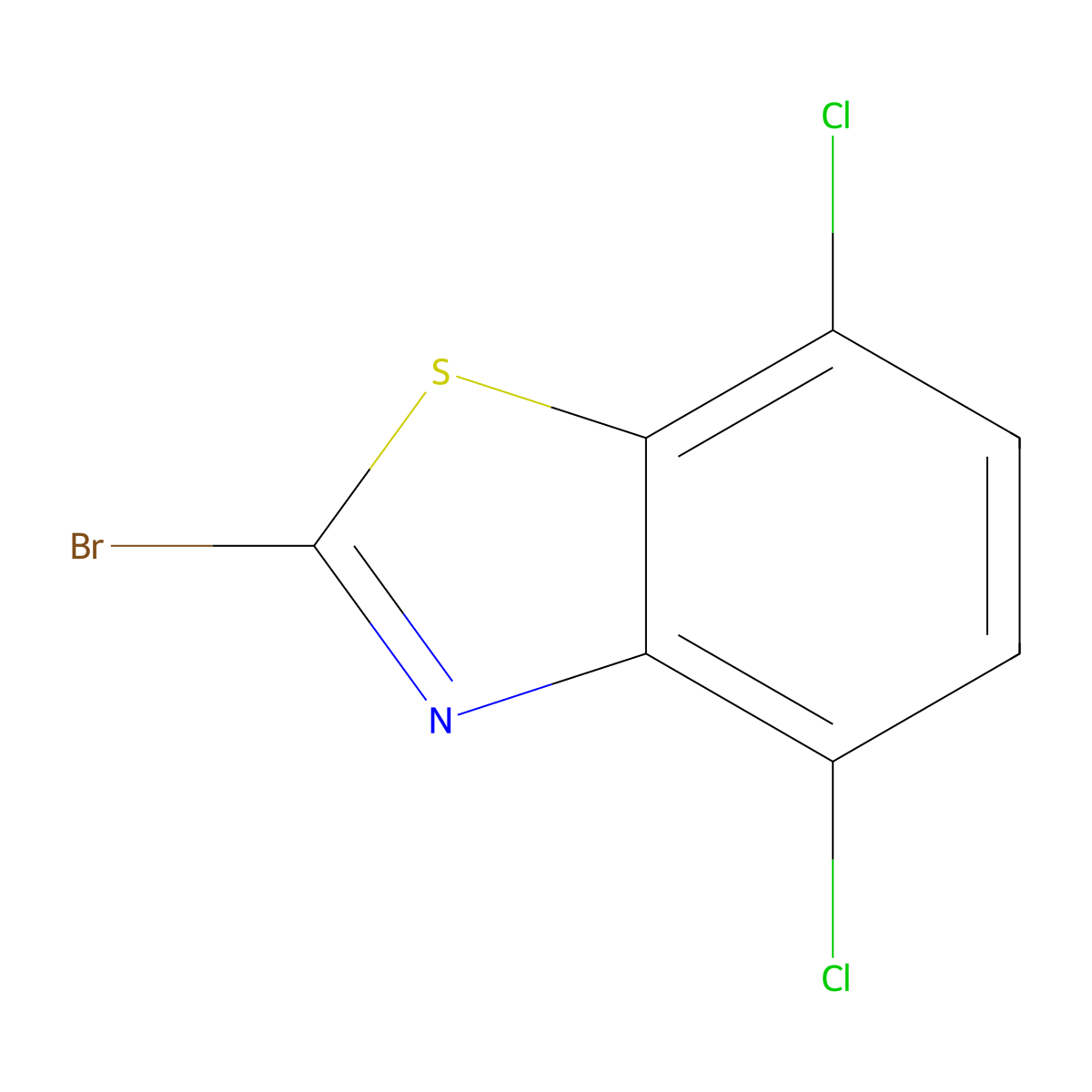 2-Bromo-4,7-dichlorobenzo[d]thiazole molecular structure, CAS 1849-68-9