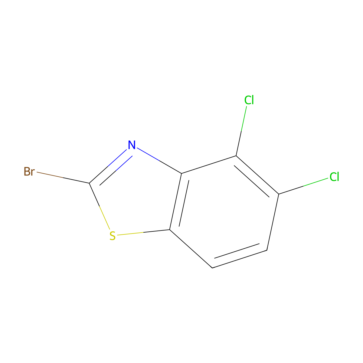 2-Bromo-4,5-dichloro-1,3-benzothiazole molecular structure, CAS 1849-69-0