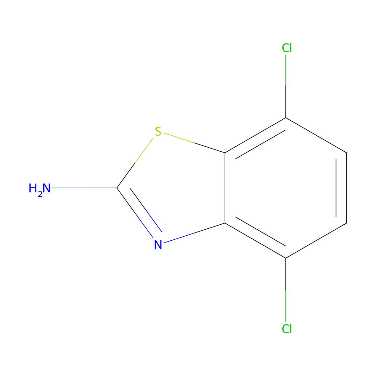 2-Amino-4,7-dichlorobenzothiazole molecular structure, CAS 1849-70-3