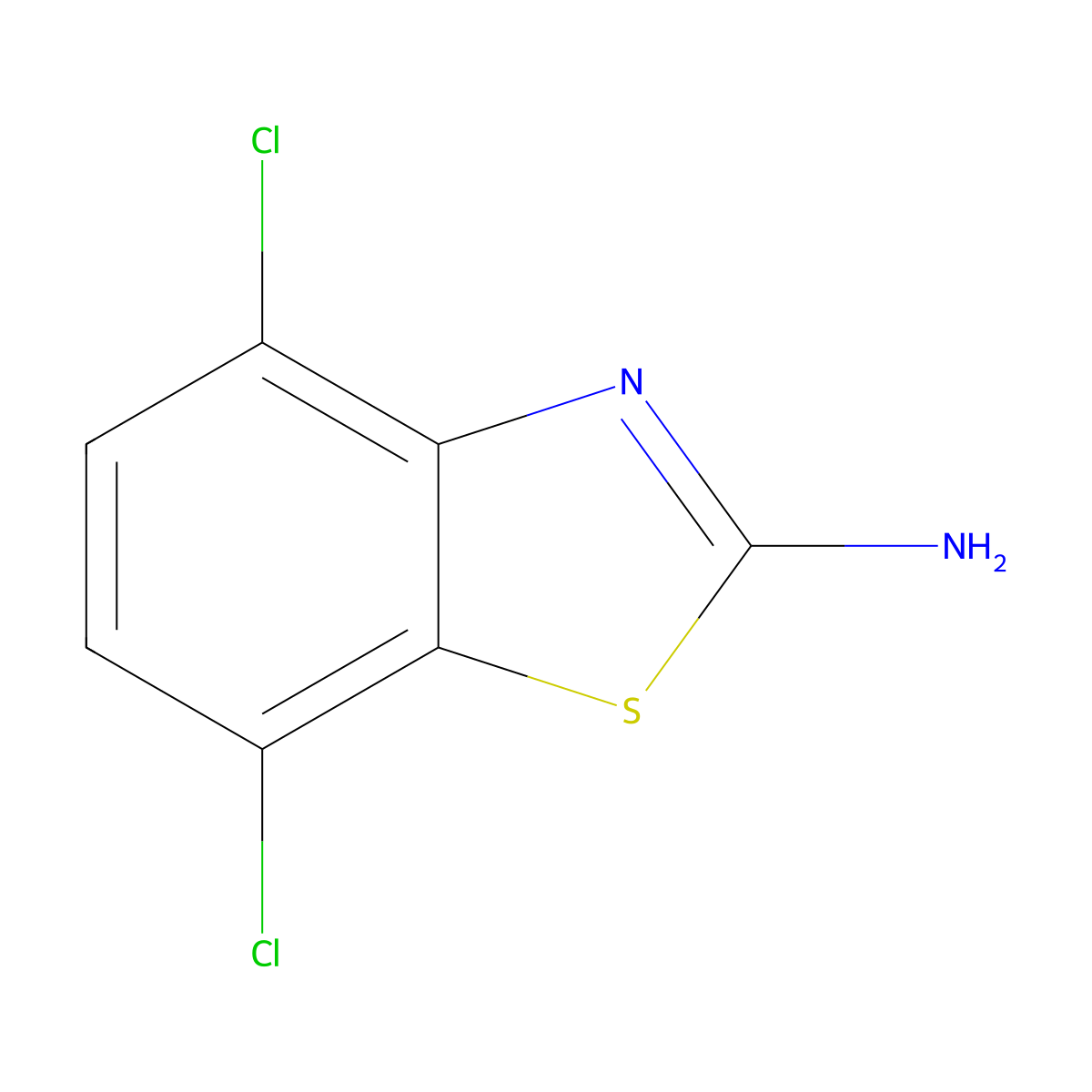 2-Amino-4,7-dichlorobenzothiazole molecular structure, CAS 1849-70-3