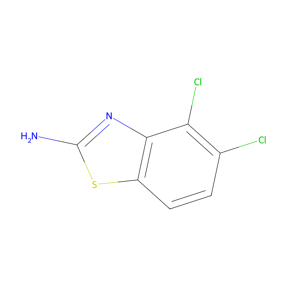 4,5-Dichloro-1,3-benzothiazol-2-amine molecular structure, CAS 1849-71-4