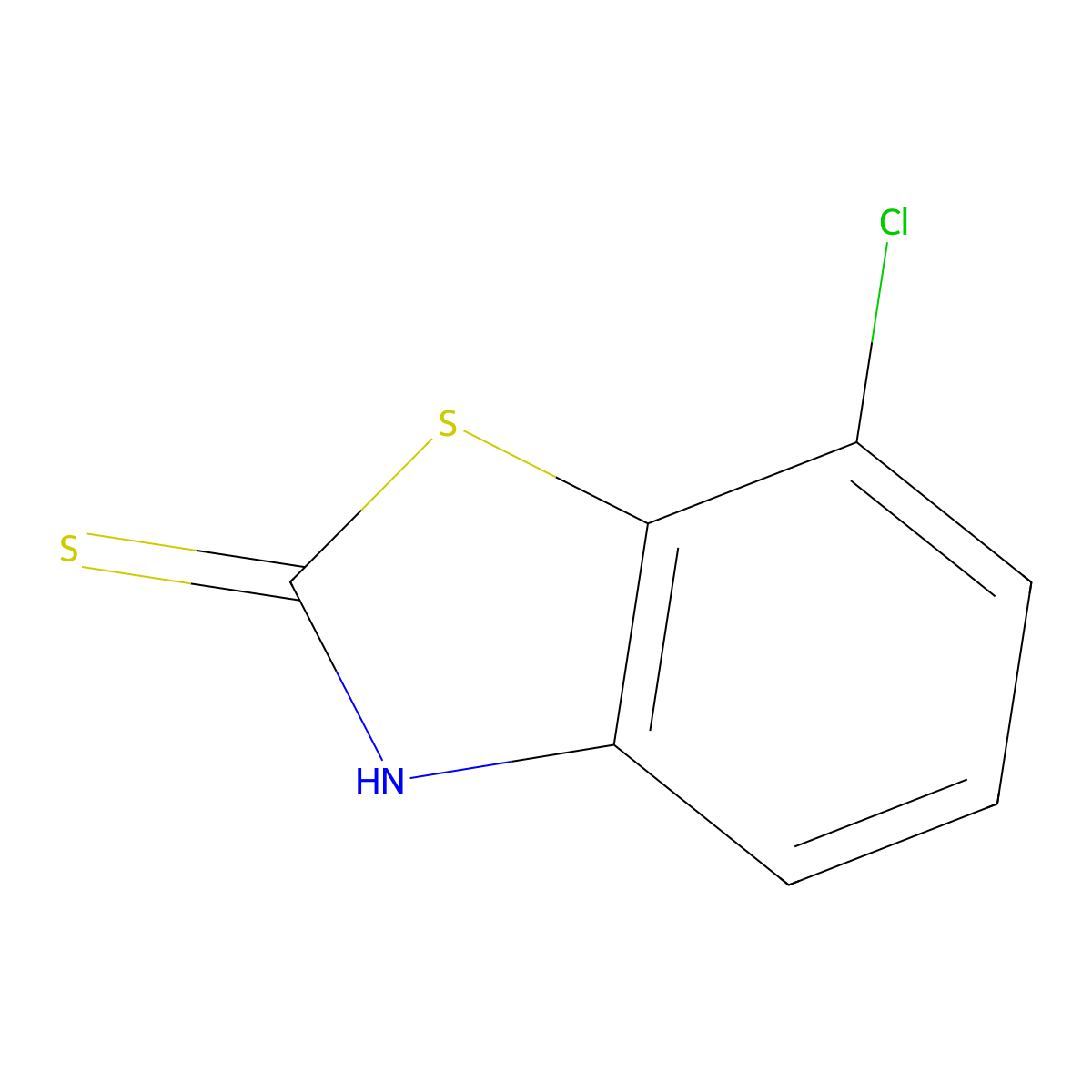 7-Chloro-2-mercaptobenzothiazole molecular structure, CAS 1849-73-6