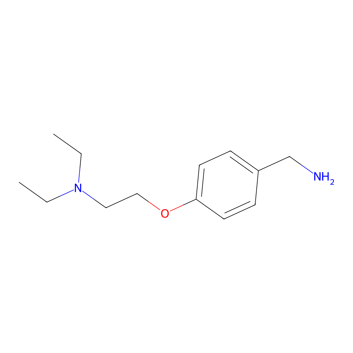 {4-[2-(Diethylamino)ethoxy]phenyl}methanamine molecular structure, CAS 1849-80-5