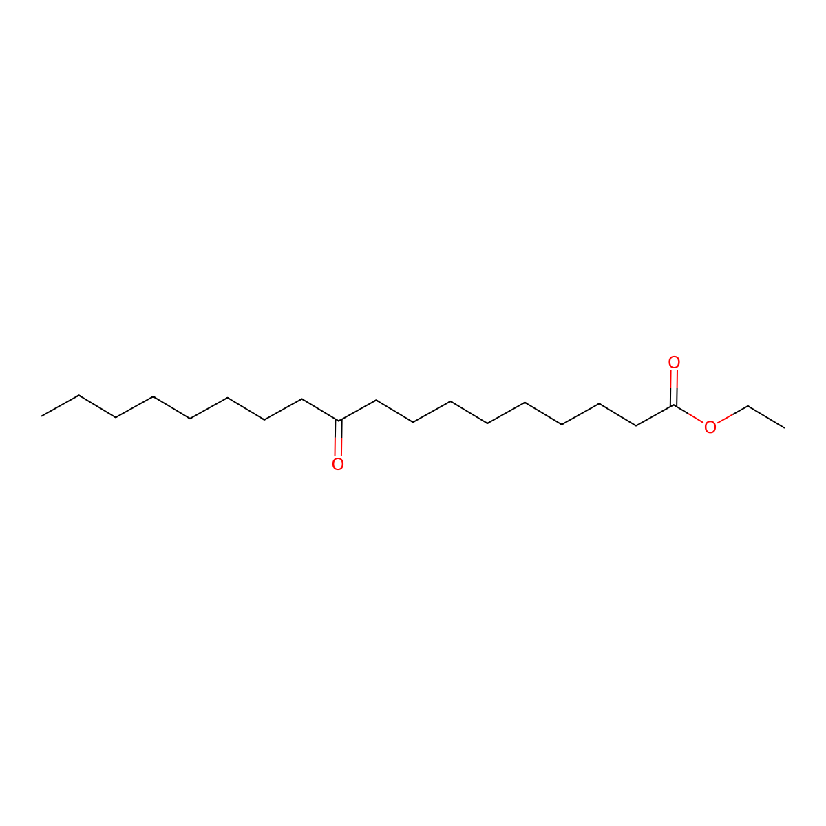 Octadecanoic acid, 10-oxo-, ethyl ester molecular structure, CAS 18490-59-0