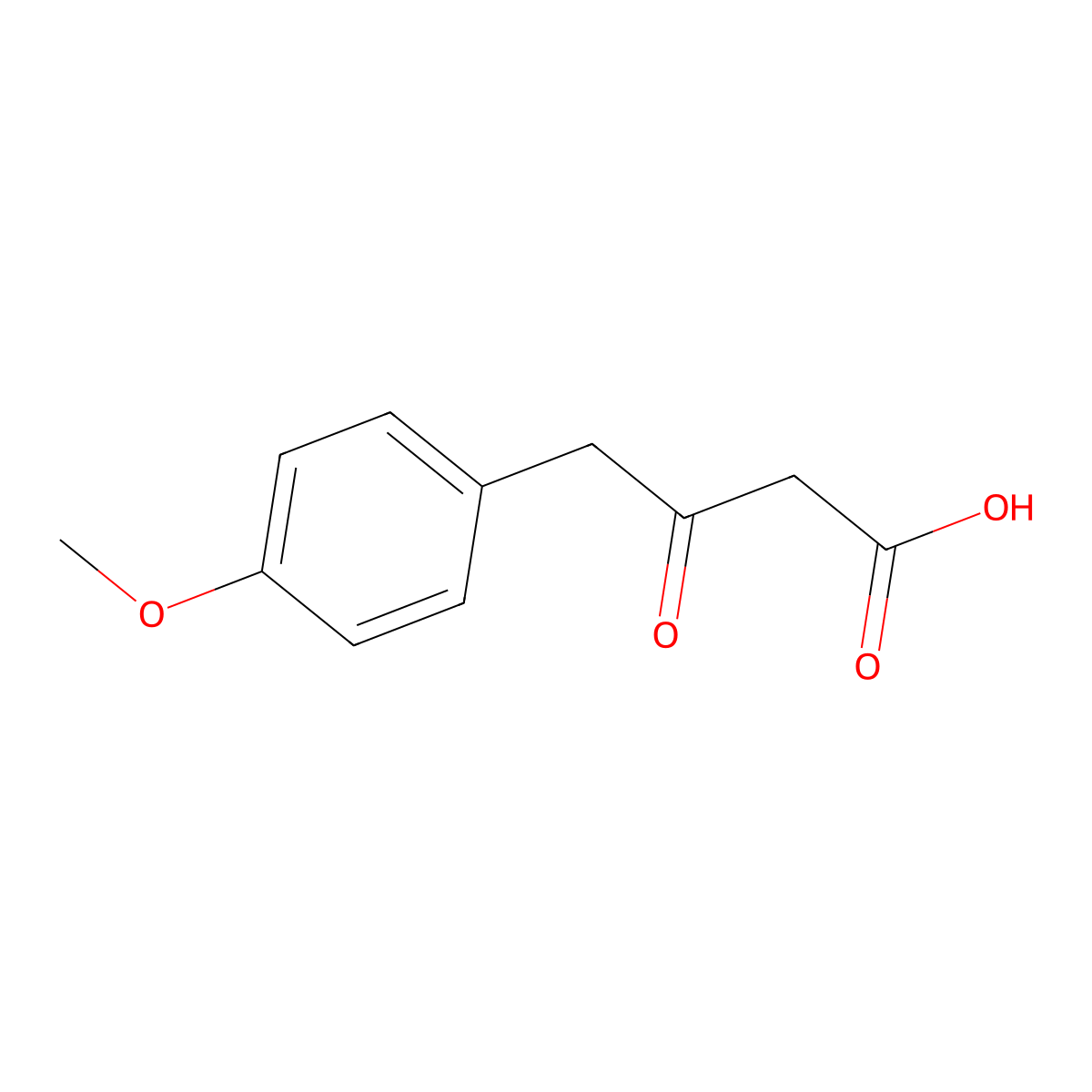 3-Oxo-4-(4-methoxyphenyl)butanoic acid molecular structure, CAS 184901-81-3