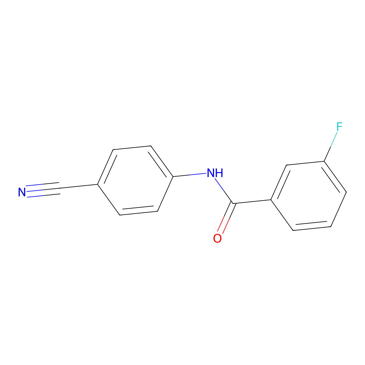 N-(4-cyanophenyl)-3-fluorobenzamide molecular structure, CAS 184903-71-7